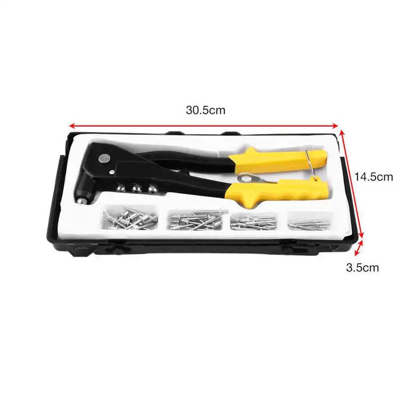 

Manual Rivet Gun Set of Hand Riveter Kit Rivet Gun with Blind Rivets 2.4mm 3mm 4mm 4.8mm
