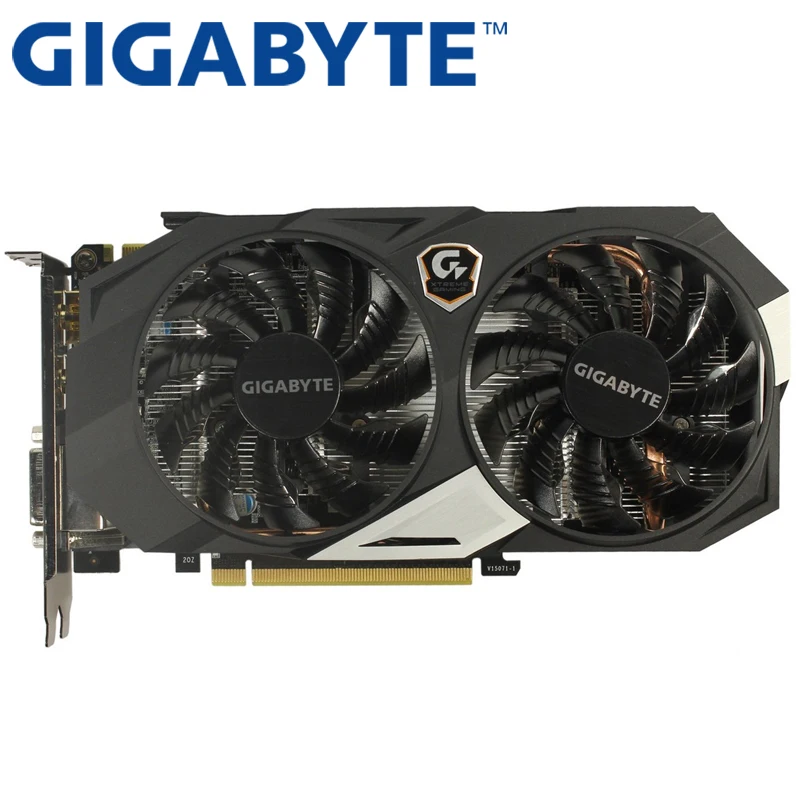 GIGABYTE GTX950 2 Гб видеокарты 128 бит GDDR5 видеокарты для nVIDIA VGA карты Geforce GTX 950 GTX 750 1050 950-2 Гб б/у