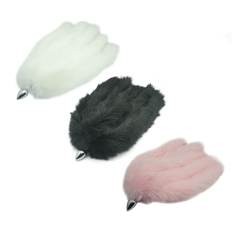 Металлические анальные шарики анальная пробка с 5 шт. лисьим хвостом силиконовые