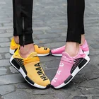 Кроссовки для мужчин и женщин, повседневная обувь для ходьбы и тенниса, дышащие, для улицы, для пар, желтые