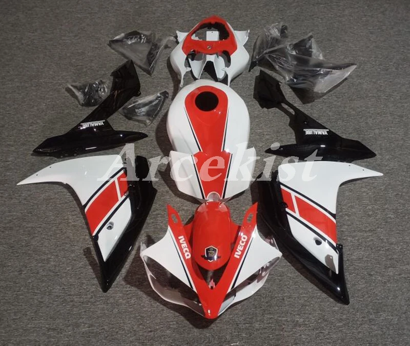 

Литья под давлением Новый ABS весь обтекатели комплект подходит для YZF-R1 R1 2007 2008 07 08 кузов комплект + майка Обложка Красный
