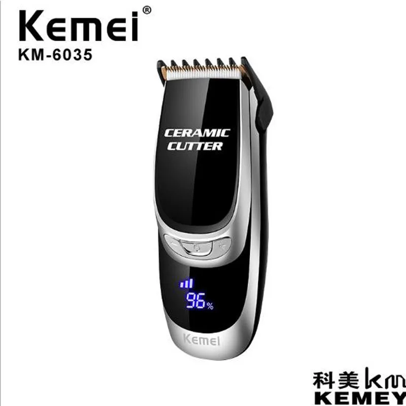 Kemei km6035 lcd Мини Триммер USB электрическая портативная машинка для стрижки волос