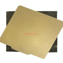 ENERGETIC 3D Printer Parts Spring Steel Sheet Double Side Gold PEI Powder Plate+Magnetic Sticker For Voron 350 V2 355x355mm