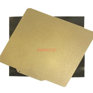 energetic 3d printer parts spring steel sheet double side gold pei powder platemagnetic sticker for voron 350 v2 355x355mm free global shipping