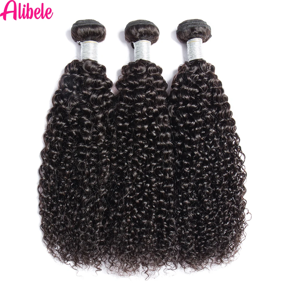 10A Grade Brazilian Kinky Curly Hair Bundle Long 26 28 30 inch Remy Human Weave Alibele hair 1/3/4 Pc Deals | Шиньоны и парики