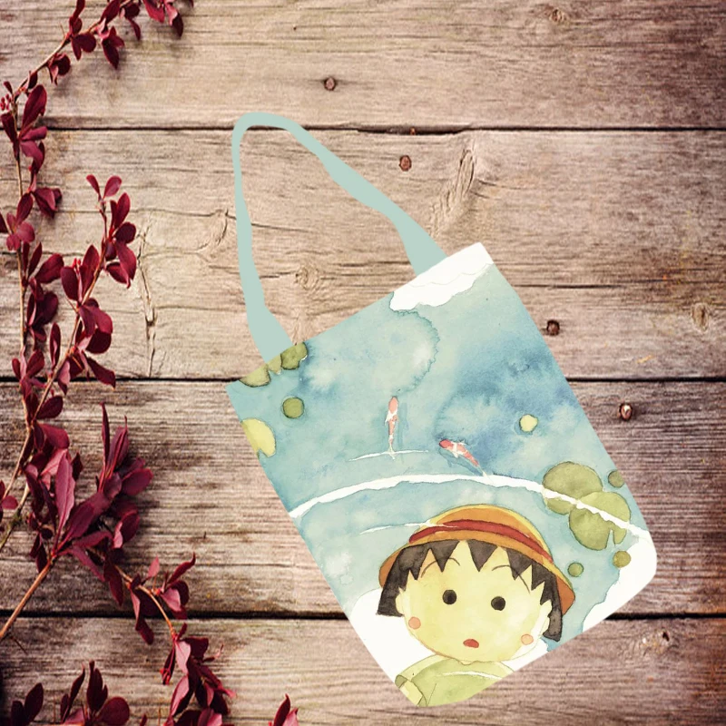 Модная Складная Холщовая Сумка для покупок Chi bi Maruko повседневные сумки через