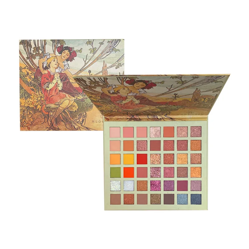 

42 Colors Eyeshadow Palette Highlight Shimmering Naturally Long Lasting No Smudging Eye Shadow SMJ