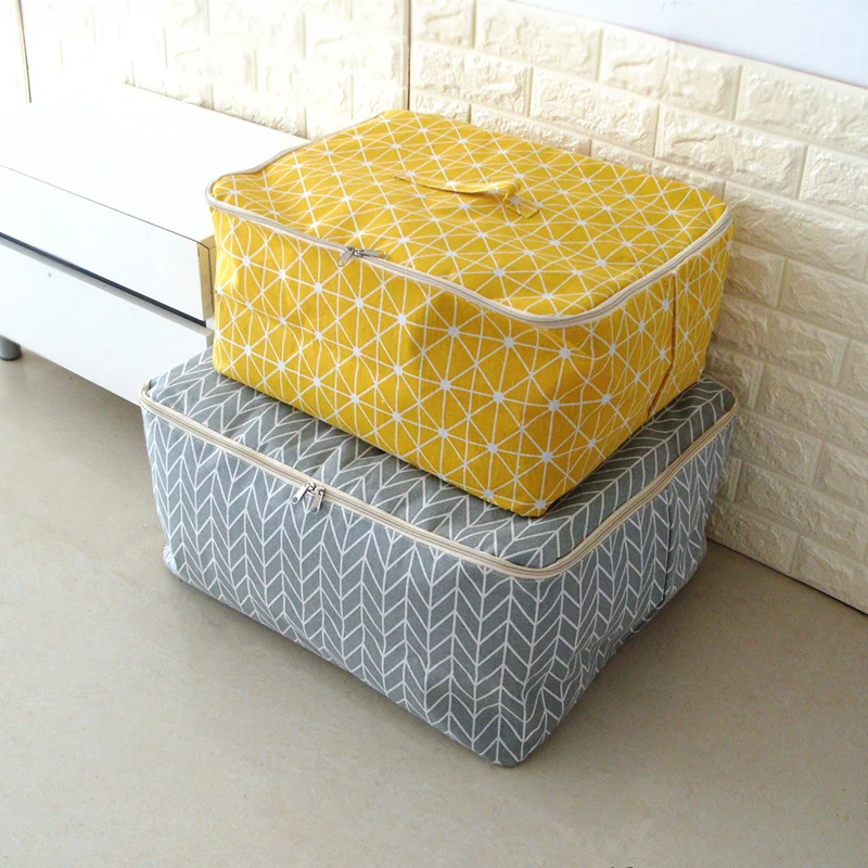 Jual Tas Penyimpanan Linen Katun Tebal Anti-debu Kelembaban Bukti Pakaian Organizer Tas Selimut Tas Tangan Travel Paket Bagasi Siswa