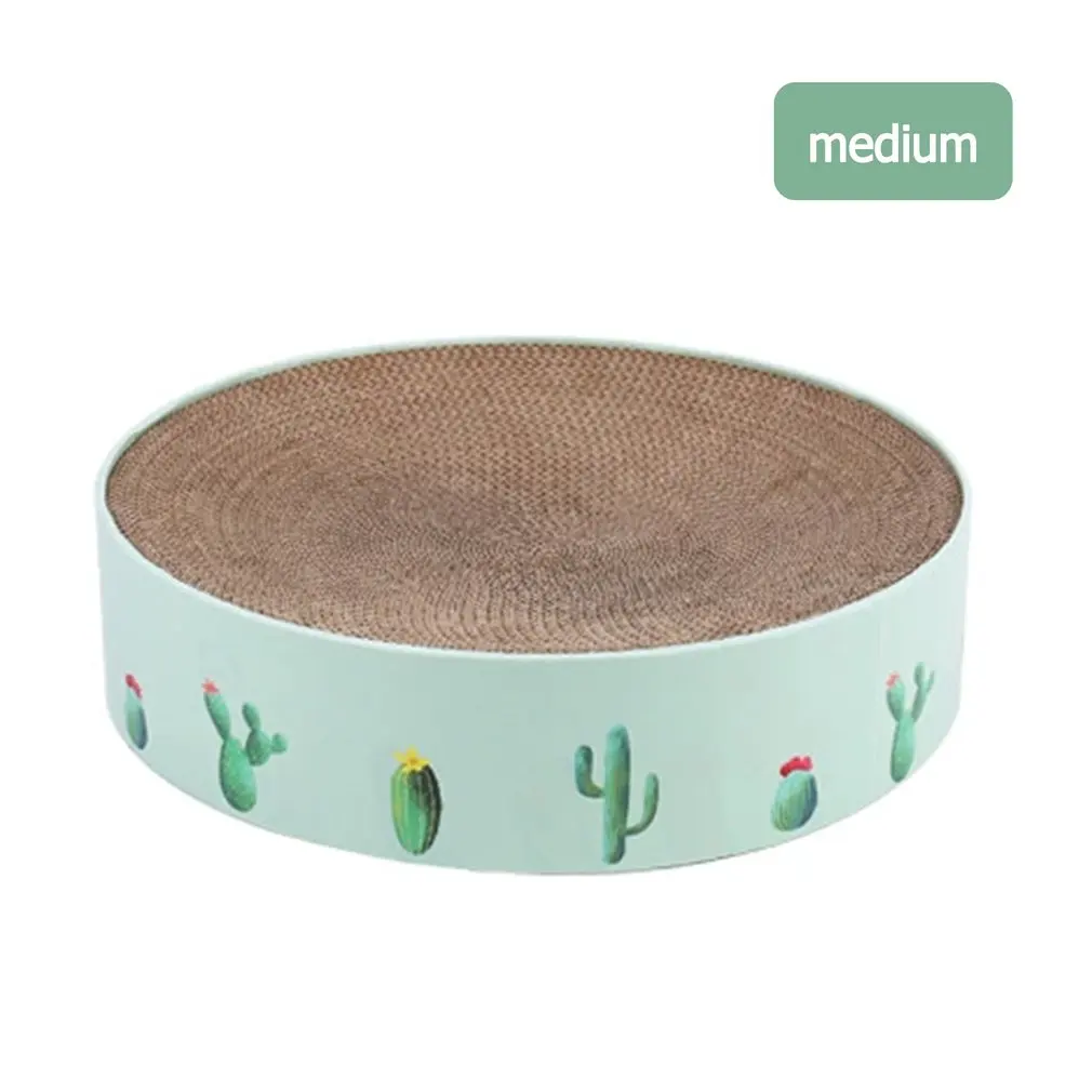

Funny Cactus Design Corrugated Basin Cat Paw Toy Round Cat Bed Wear Resistant Pet Toys Pet Nest For Cats