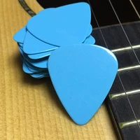100pcslot solid sky blue medium 0 71mm gauge guitar picks plectrums celluloid