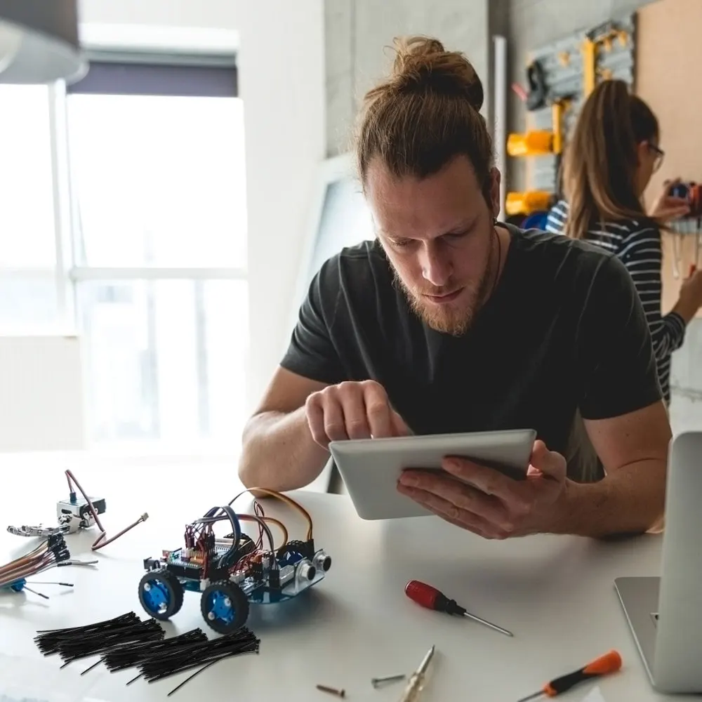 

2000 PCS Self-locking Tie Nylon Zip Tie for Home Office Workshop Store Garage