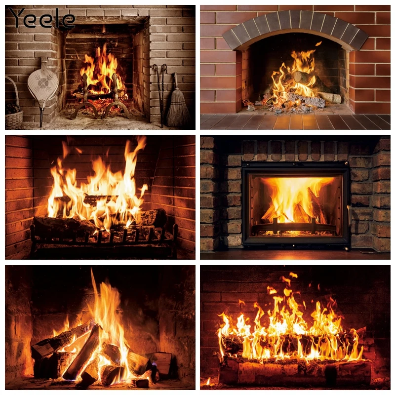 Yeele кирпича огонь Зимний Рождественский фон для фотосъемки фоны фотографий Номер