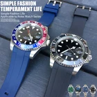 Ремешок силиконовый для наручных часов, резиновый браслет с пряжкой, подходит для моделирования Submariner OYSTERFLEX Daytona GMT, 19 мм 20 мм 21 мм