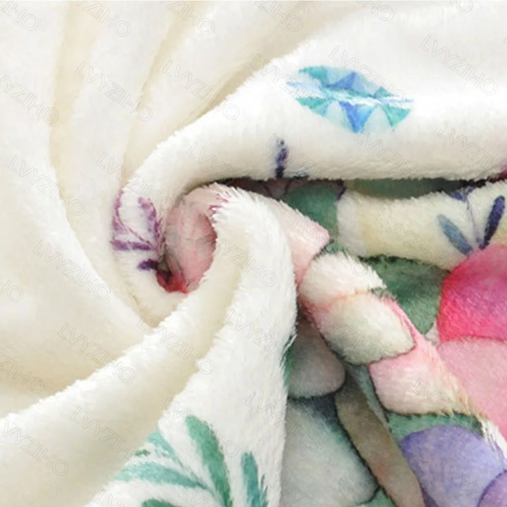 

LVYZIHO Personalized Name Custom Baby Blanket Blue Pink Elephant Stripe Boy / Girl Blanket - 30x40 /48x60 /60x80 Inches Blanket