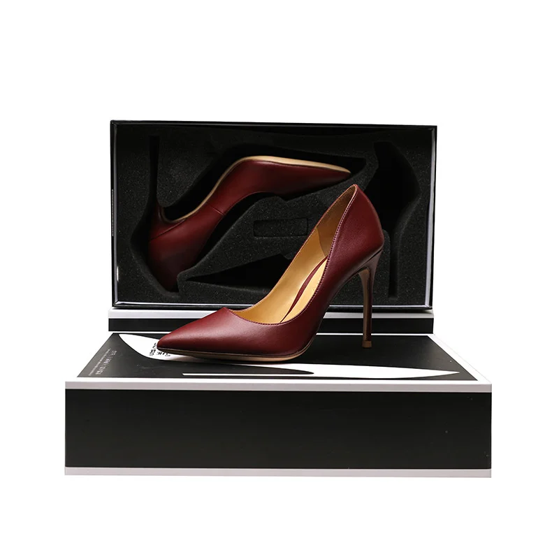 Туфли-лодочки женские на высоком каблуке 10 см пикантные заостренный носок