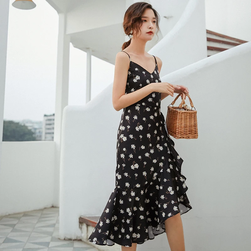 

Fashion women comfortable outdoor elegant sexy off shoulder trumpet dress new arrival party vintage backless print mermaid dress