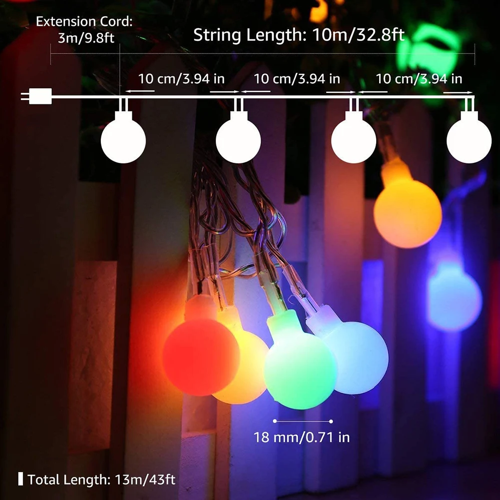 

LED String Lights Bubble Ball Fairy Garland Lamps Holiday Lighting Decor Waterproof Hanging Lamp Christmas Garland String Lamp