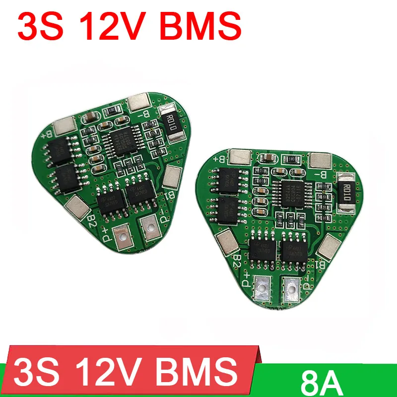 3S 8A 12V 18650 Защитная плата литий-ионного аккумулятора BMS PCM PCB 11 1 V 12 6 защита от