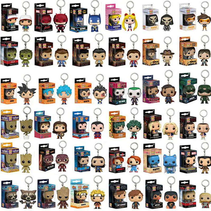 Карманный Брелок Funko Pop Мстители жопы Железный человек мой герой Академия Narutos