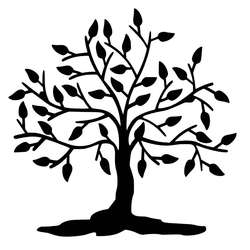 

Силуэт дерева, Виниловая наклейка/наклейка, съемные ПВХ наклейки, наклейка на окно автомобиля, ноутбук, наклейка, 20 цветов на выбор