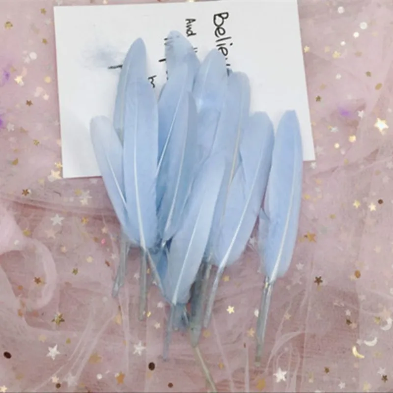 Натуральный гусиный пух цветные перышки маленький прямой нож сделай сам перо для