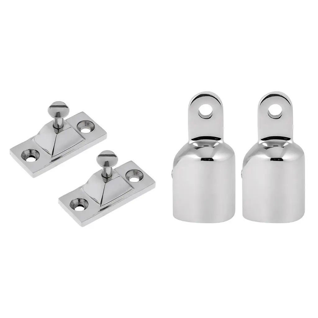 4х одноцветная лодка Бимини верхняя крышка Внешняя Труба глаз Конец 25 мм 1 дюйм