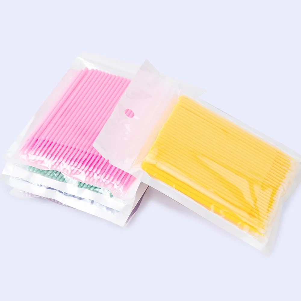 500 шт./пакет одноразовая микрощеточка ресницы человека Расширение для удаления