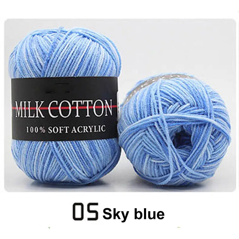 18 цветов DIY ремесло вязать молоко мягкая хлопчатобумажная шерстяная пряжа для