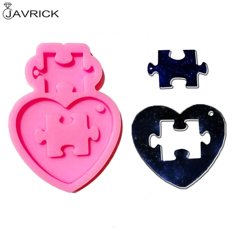 

Autistic Love Puzzle Resin Casting Mold Heart Puzzle Pendant Keychain Silicone Mold Jigsaw Puzzle Epoxy Resin DIY Tools