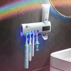 Автоматический Дозатор зубной пасты, на солнечной батарее, УФ-стерилизатор настенная подставка для зубных щеток