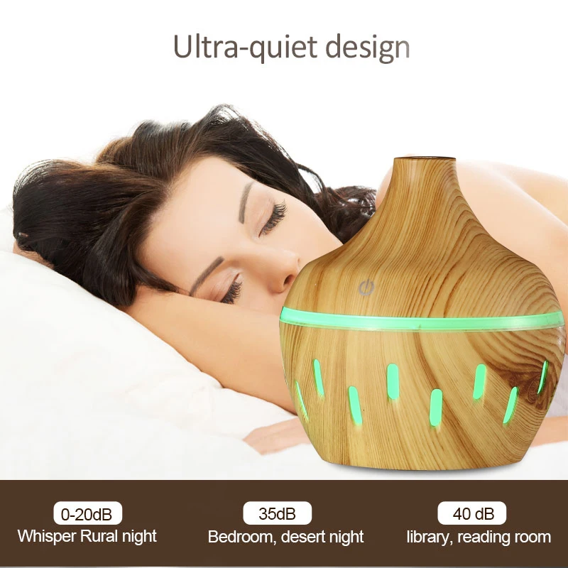 300 мл USB мини увлажнитель воздуха Ароматический диффузор дерево ультразвуковое