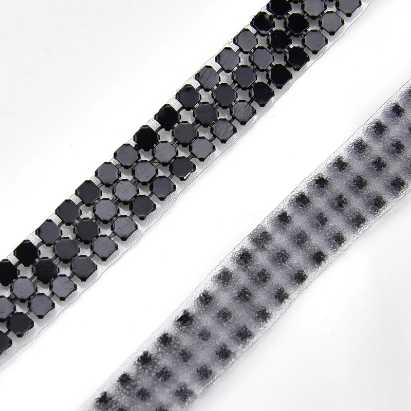 2 м/лот Золотая сетка металлическая отделка 1 см Ширина 3 ряда Стразы Кристалл