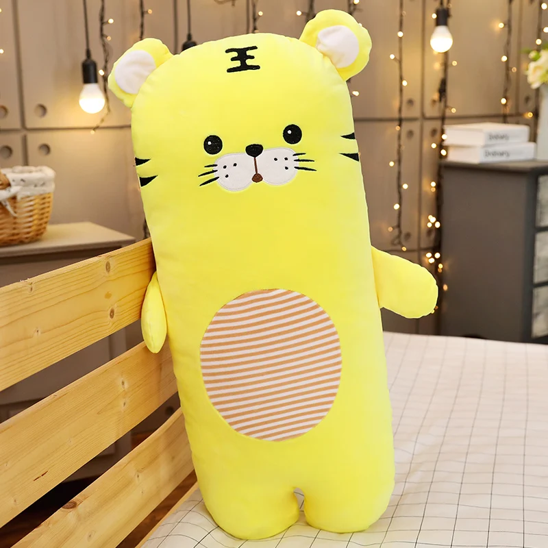 Tiger Динозавр, тигр, слон, олень, хомяк, плюшевая игрушка единорог, рождественские мягкие животные, Детская кукла, милые подарки, подушка для сна, подружка - Цвет: Tiger