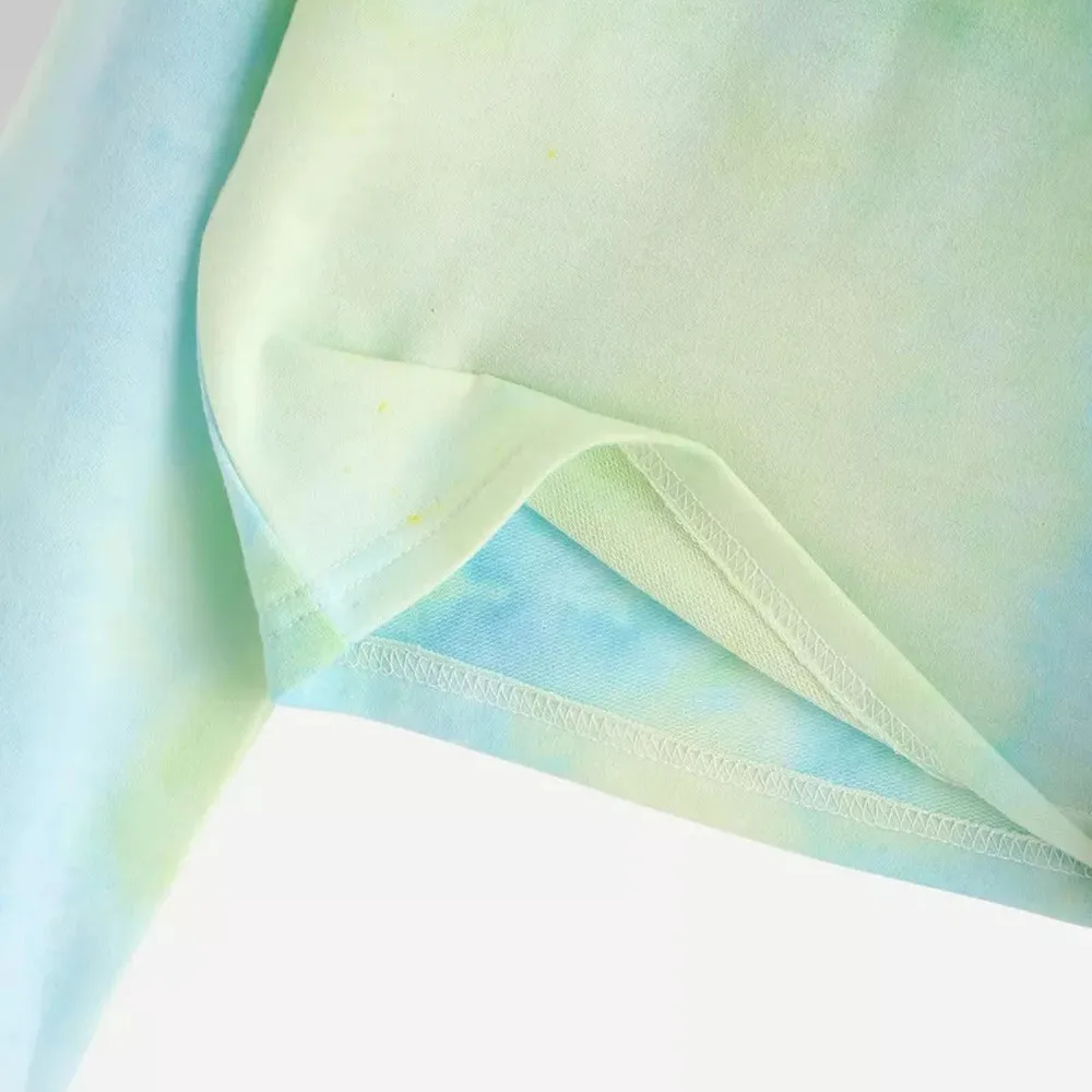 

Women's short Hoodie Printed Tie-dye Sweatshirt Long Sleeve Pullover Tops Blouse aesthetic oversized sweatshirt hoodies