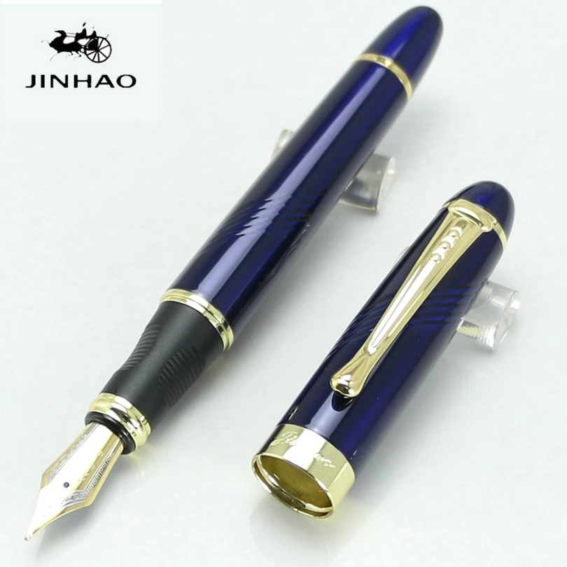 

JINHAO X450 Luxury Dazzle Blue Fountain Pen High Quality Metal Inking Pens for Office Supplies School Supplies New Arrivel