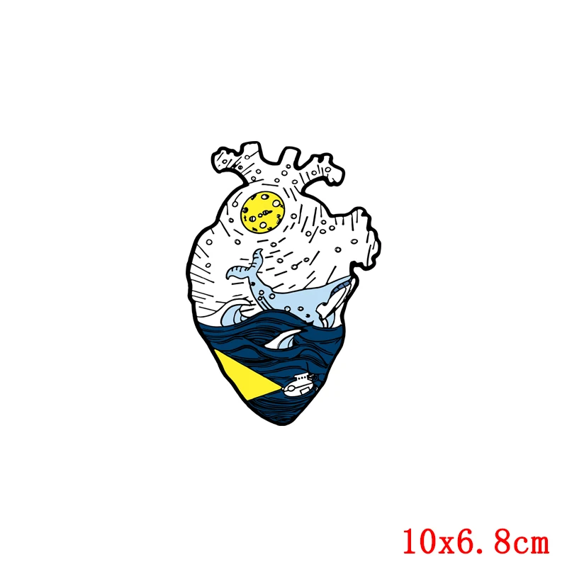 Термонаклейки на одежду с изображением сердца Ван Гога самодельные