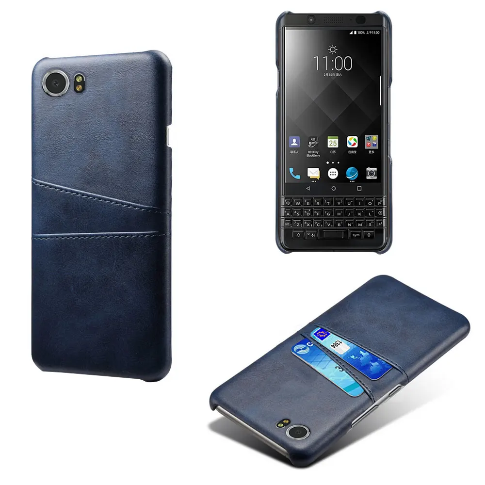 Для Blackberry KEYone Key 2 DTEK 50 60 держатель для карт из искусственной кожи чехол для Blackberry DTEK 60 50 KEY2 KEY ONE Fundas Capa - Color: Case-Blue