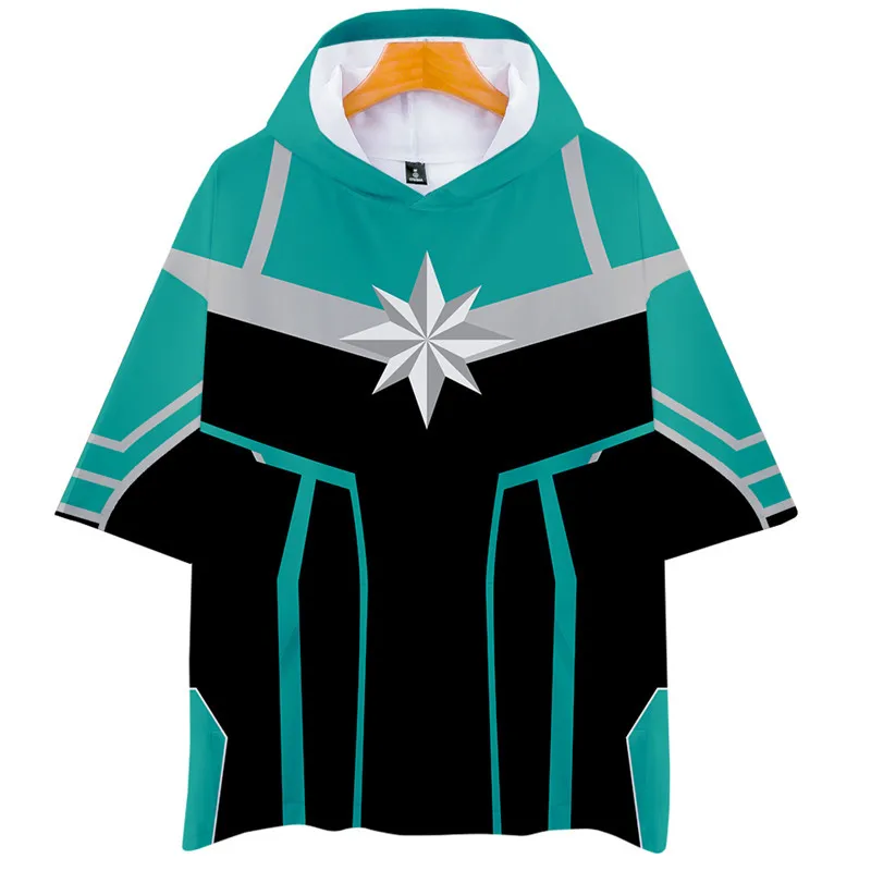 Супергерой Капитан Марвел 3D печать мужская женская футболка Летняя новая с