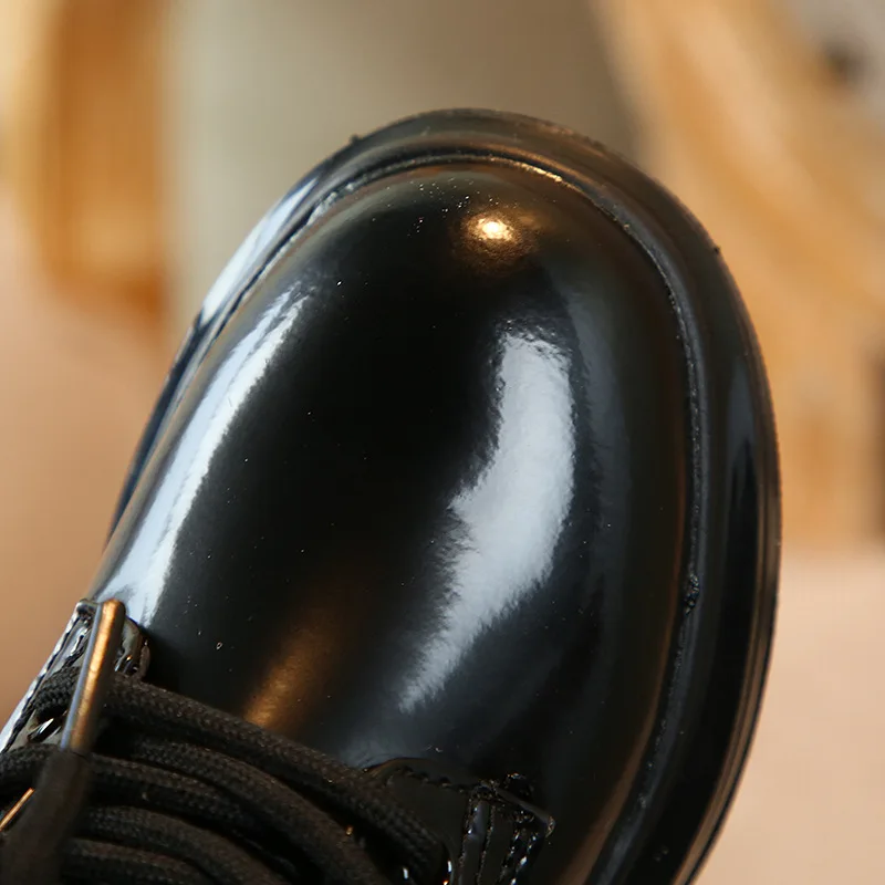 Осенние детские Ботинки Martin Детские ботильоны Кожаные ботинки для маленьких