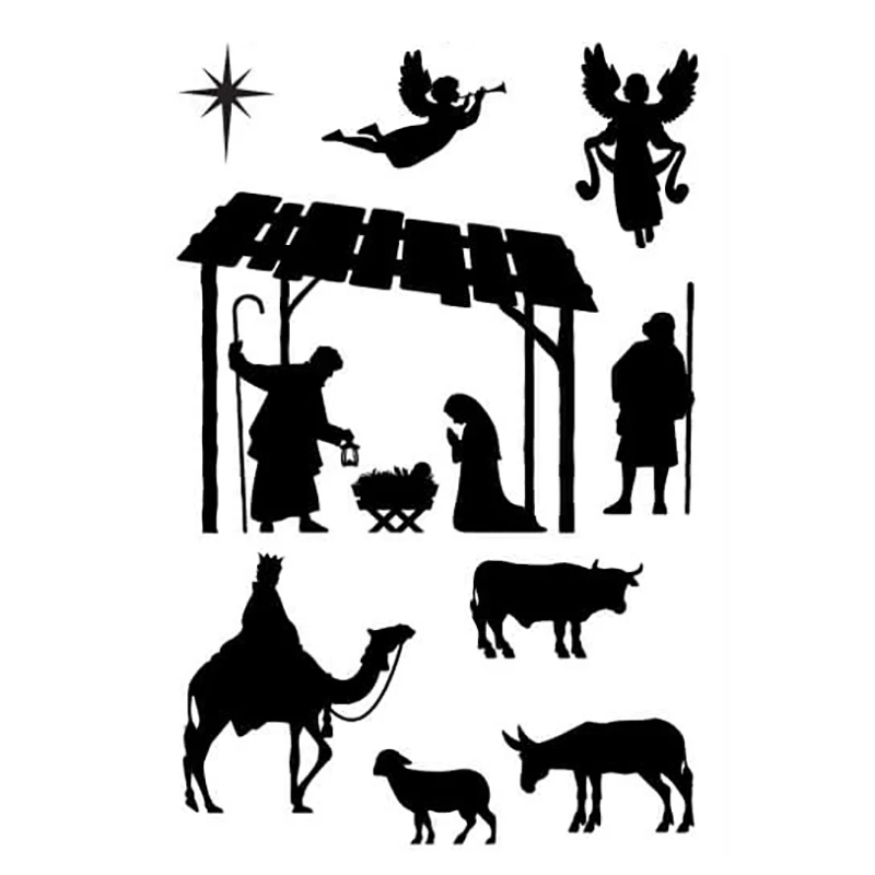 Прозрачный силиконовый штамп с чудесным силуэтом/печать для скрапбукинга своими