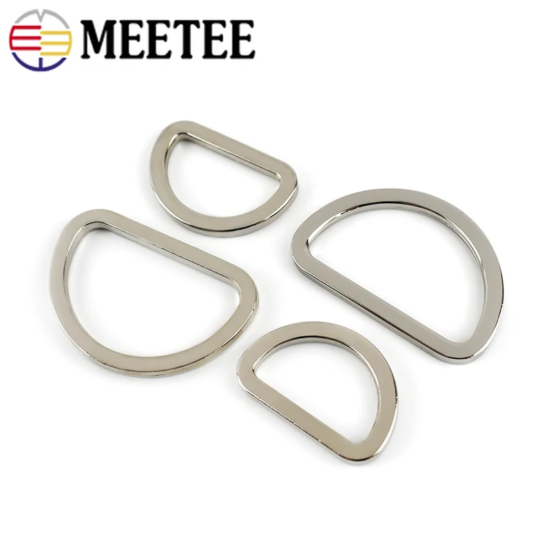 Meetee 10/30 шт. 25/38 мм металлическое D образное кольцо для лямок обвязки сумок