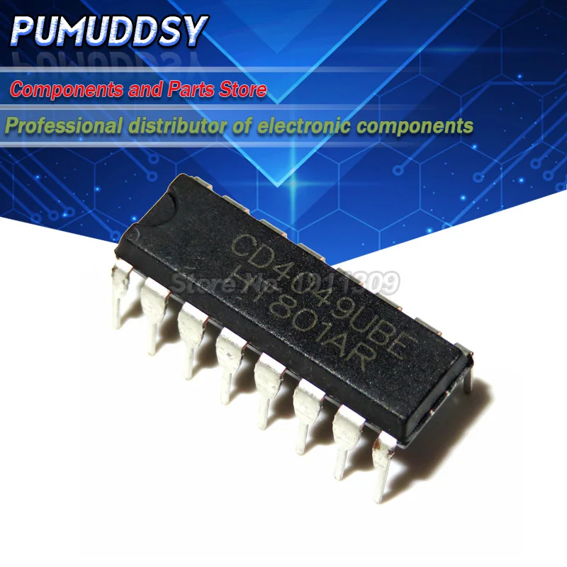 10 шт. CD4049UBE CD4049 4049 DIP-16 CMOS шестигранный буферный конвертер логический IC