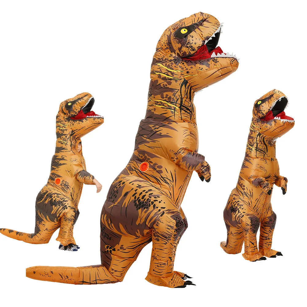 Взрослый детский надувной костюм динозавра T REX wo мужские костюмы динозавр инопланетянин Хэллоуин нарядное платье карнавальный костюм косплей