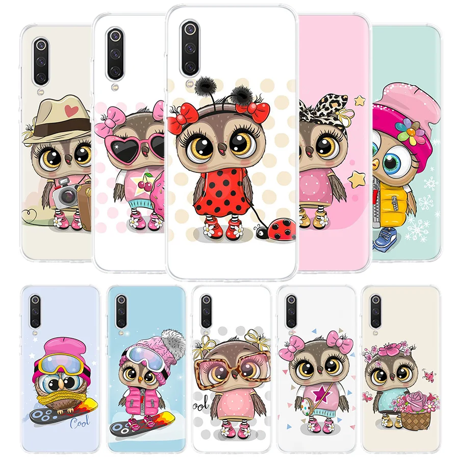 

Cute Owl Hearts Lover Cover Phone Case for Xiaomi Redmi Note 11 10 9 8 Pro 11S 11T 11E 10S 9S 9T 8T 7 6 5 5A 4X Max 5G Coque Cas