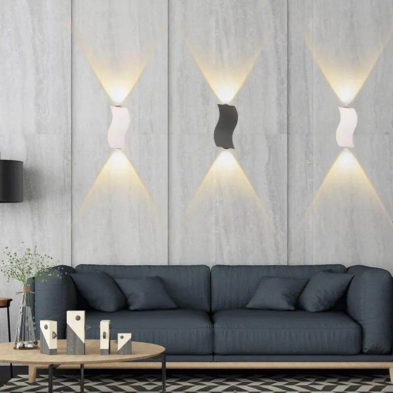 

LED indoor lighting wall light and outdoor waterproof IP65 porch garden wall light 6W AC 85-265V for bathroom corridor NR-126