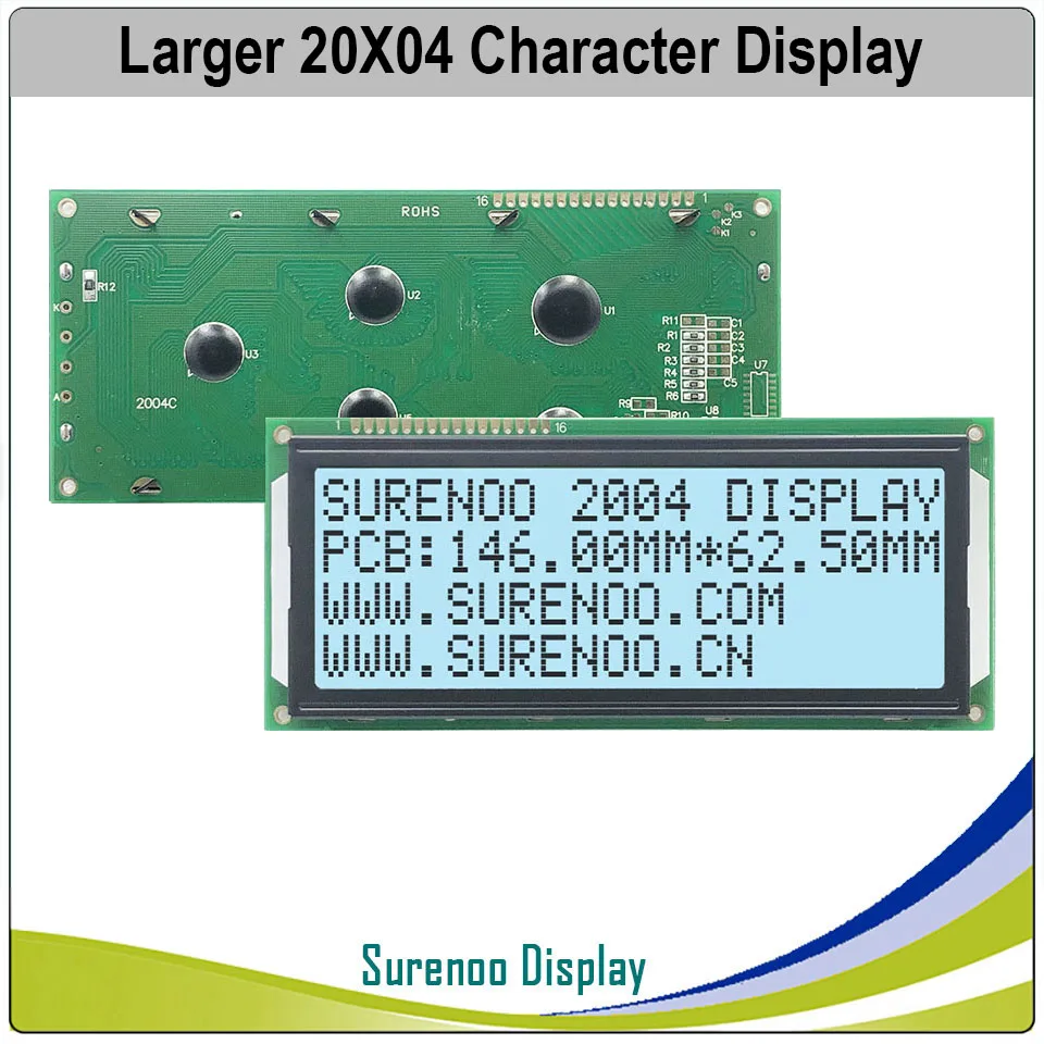 Большой 204 20X4 2004 символьный ЖК модуль экран LCM синий желтый зеленый светодиодный