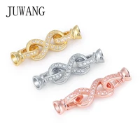 5 pcs wholesale cubic zirconia fastener clasps hooks connectors diy handmade jewelry findings accessories for jewelry making