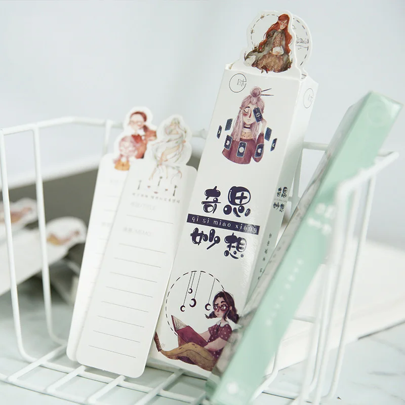 30 шт./кор. Kawaii закладки &quotрастения&quot милый для девочек в цветочек Новинка Бумага