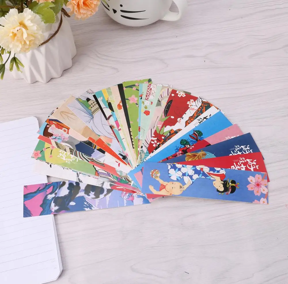 

30Pcs/Bag Paper Bookmark Vintage Japanese Style Book Marks For School Student