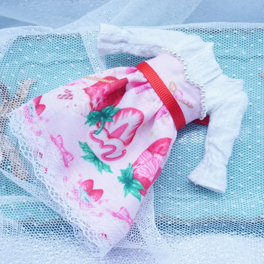2 шт./компл. 1/6 куклы Hfandmade юбка и платье костюм для кукол Blyth аксессуары